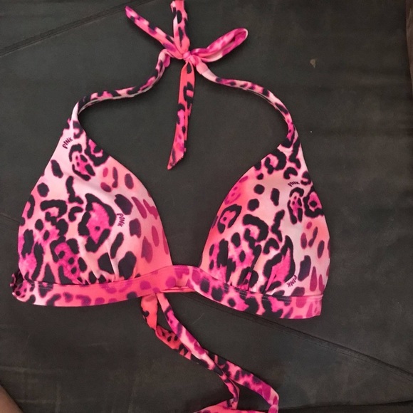 VS PINK Hot Pink Padded bikini top Med